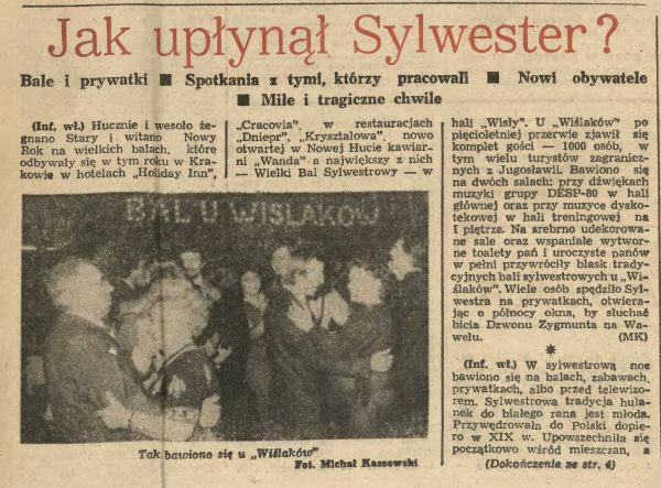 Bal sylwestrowy Kraków, Bal sylwestrowy w Krakowie