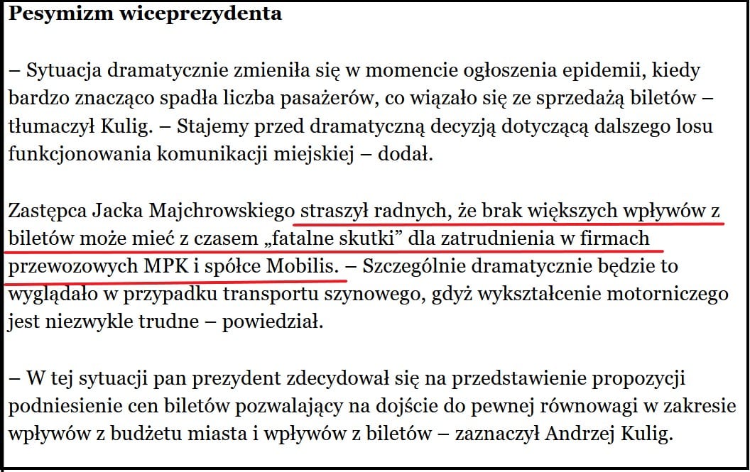 W-ce prezydent Andrzej Kulig szantażuje radnych, że brak zgody na podwyżki doprowadzi do zwolnień. Źródło: lovekrakow.pl