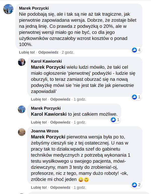 Ceny biletów w Krakowie. Komentarze.