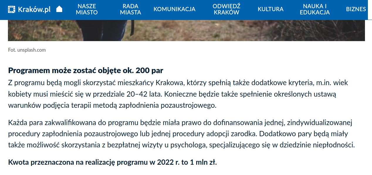In vitro Kraków obiecywał, że pomoc uzyska nawet 1200 par. Okazało się, że nie miał na to pieniędzy.